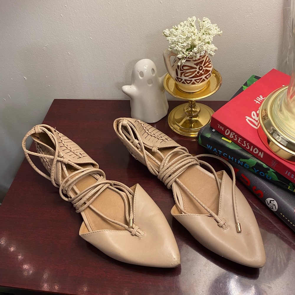Pointed Gladiator Flats